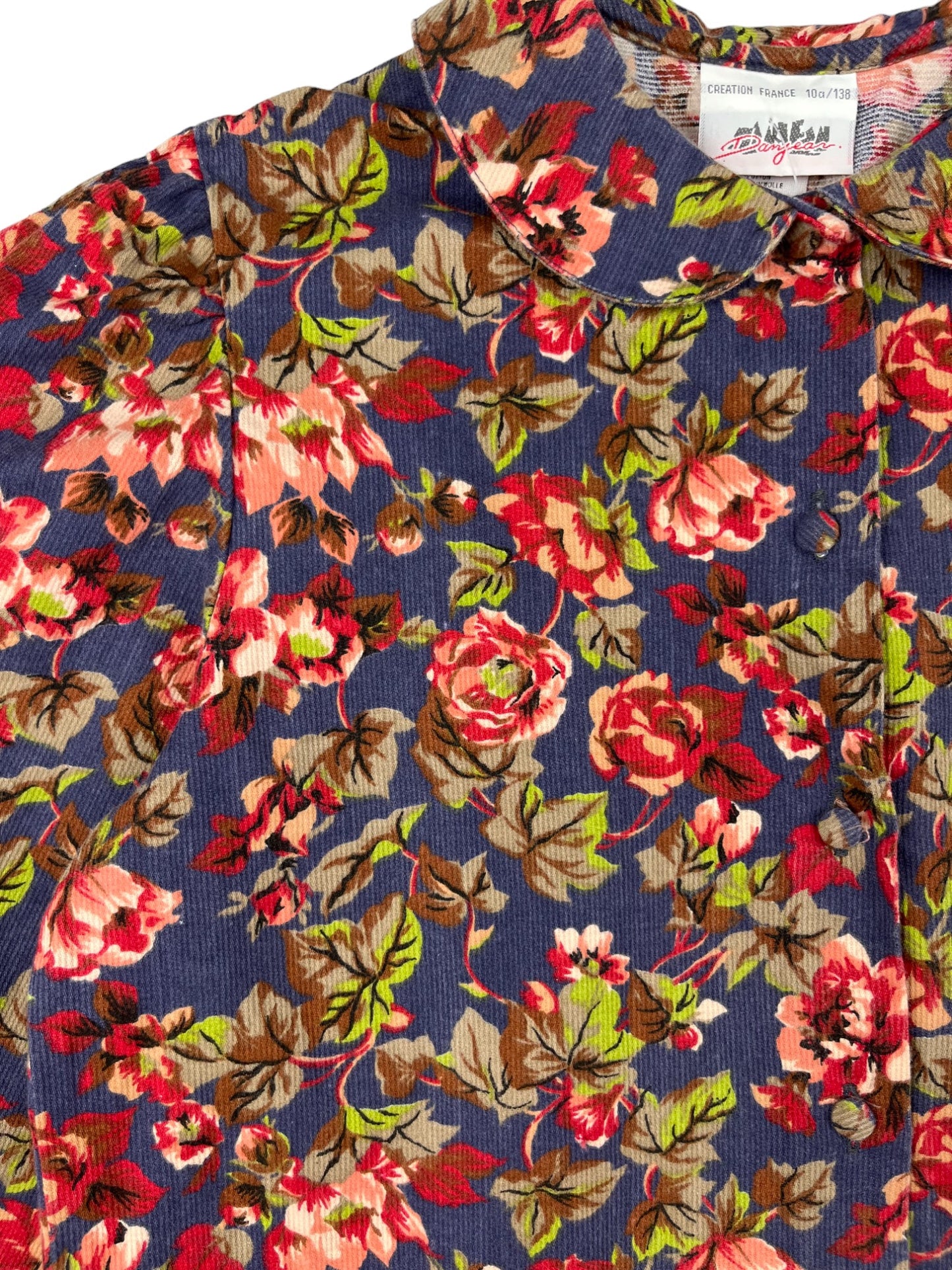 Chemisier vintage à fleurs - 10 ans