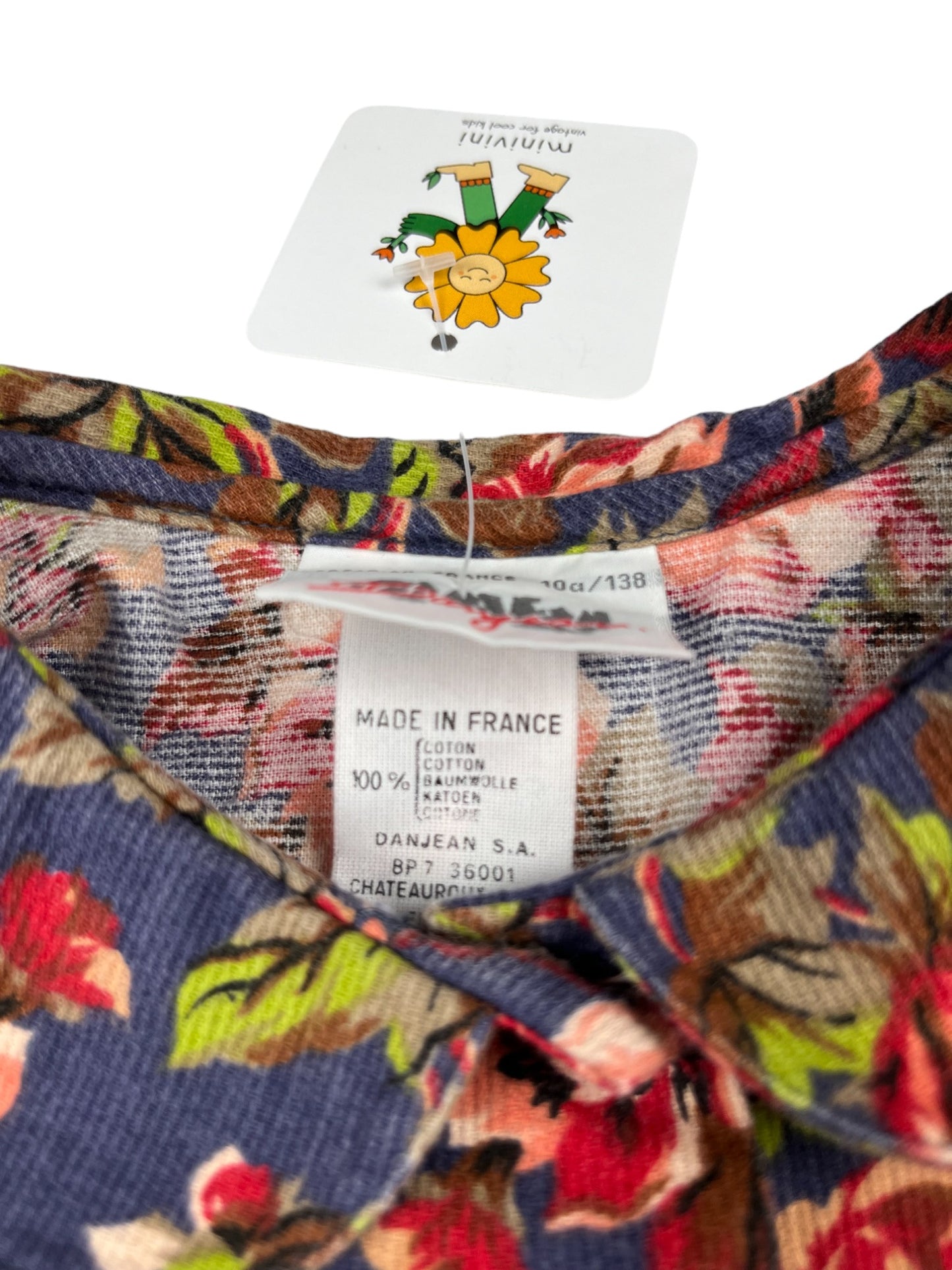 Chemisier vintage à fleurs - 10 ans