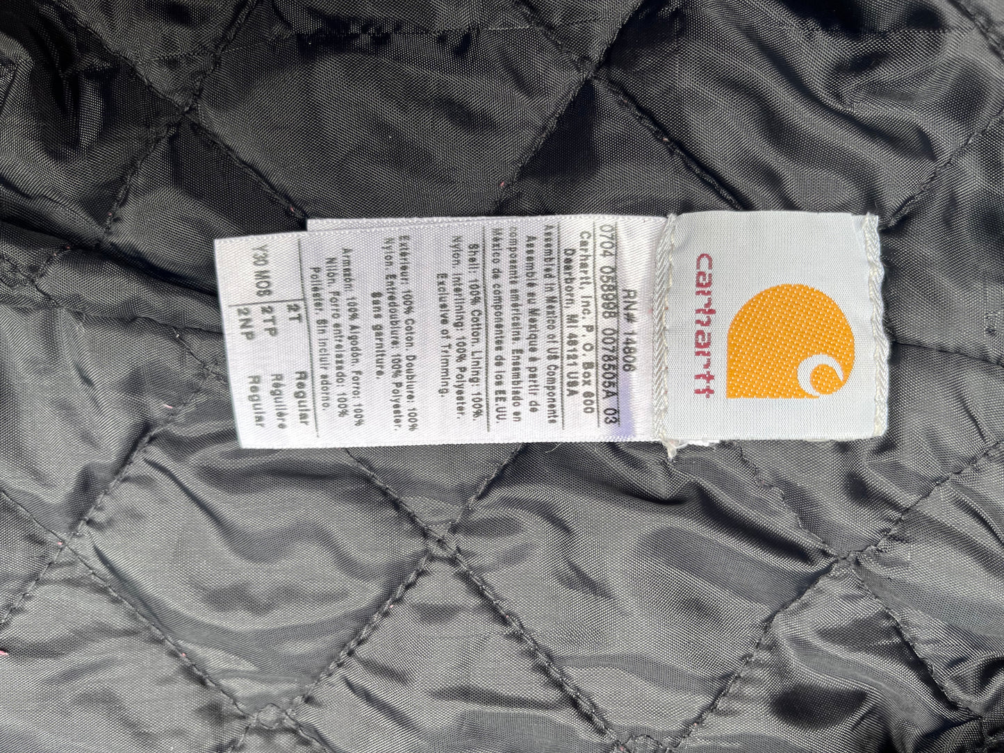 Veste Carhartt vintage grise kaki 2/3 ans