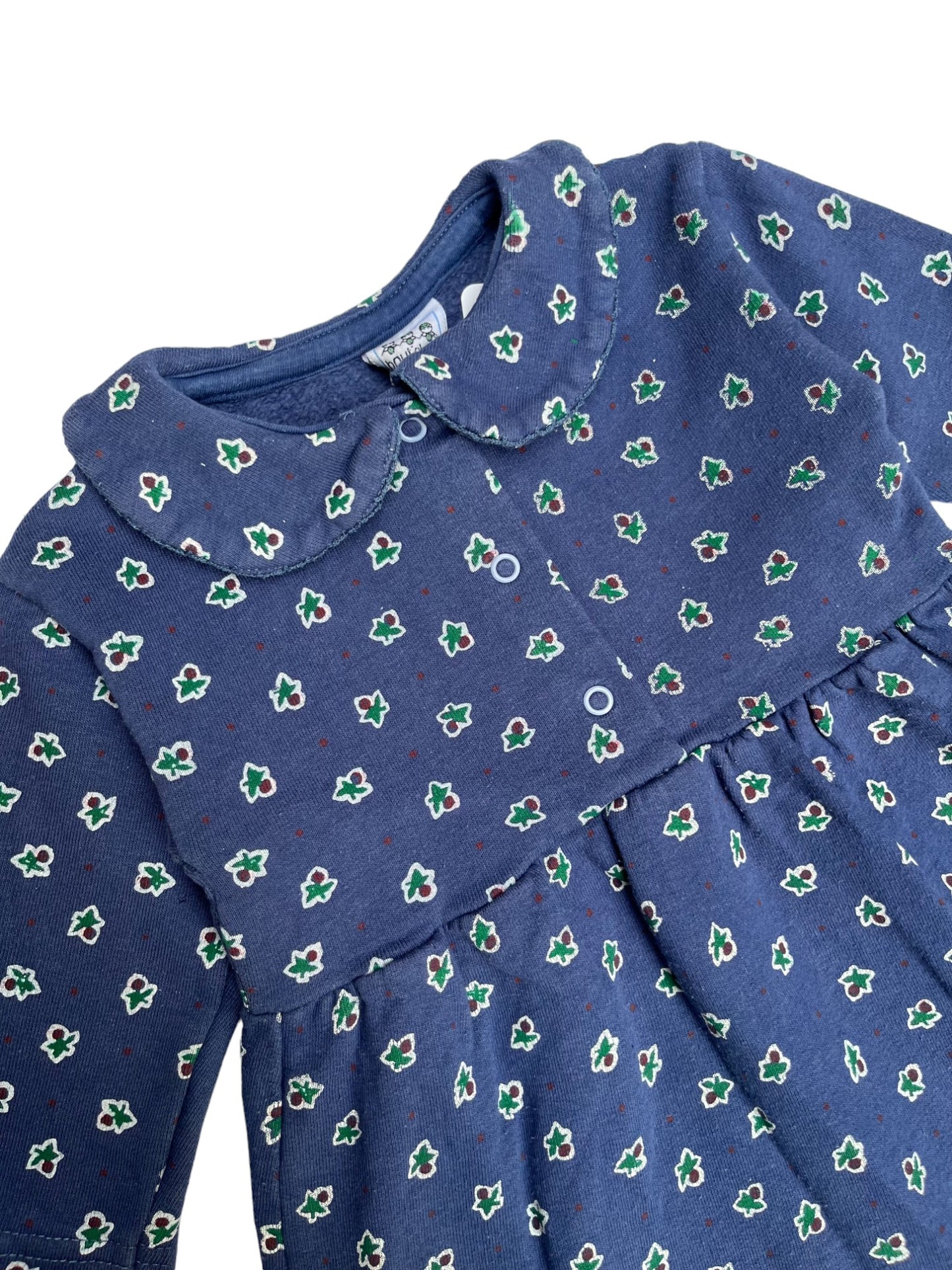 Robe manches longues bleue - 1 an