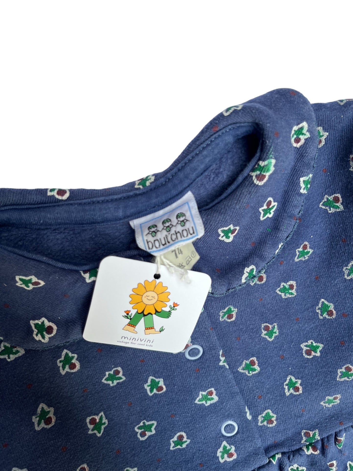 Robe manches longues bleue - 1 an