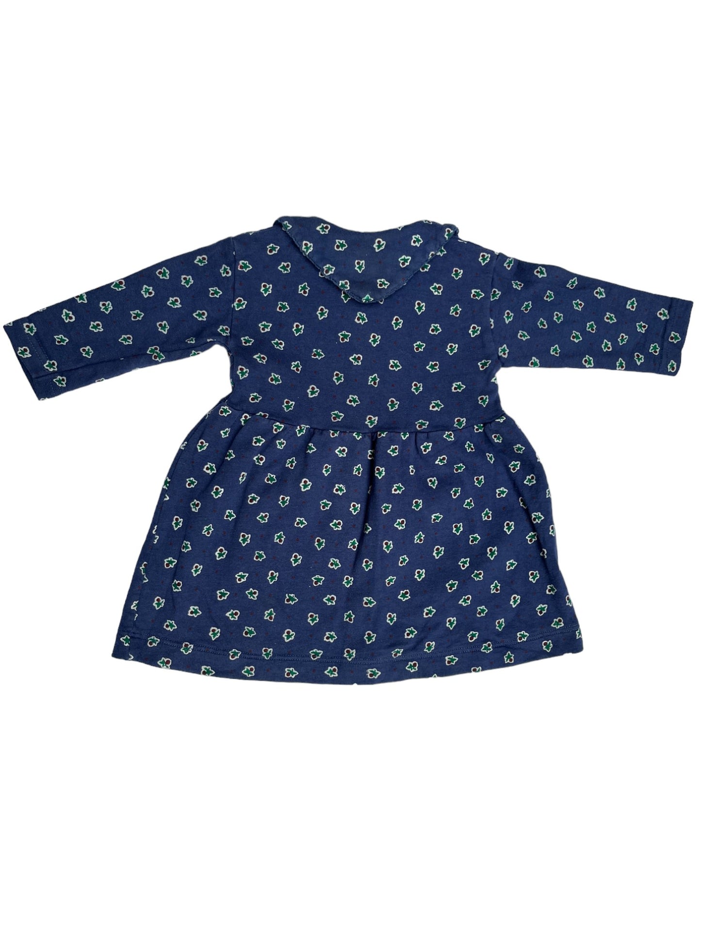 Robe manches longues bleue - 1 an