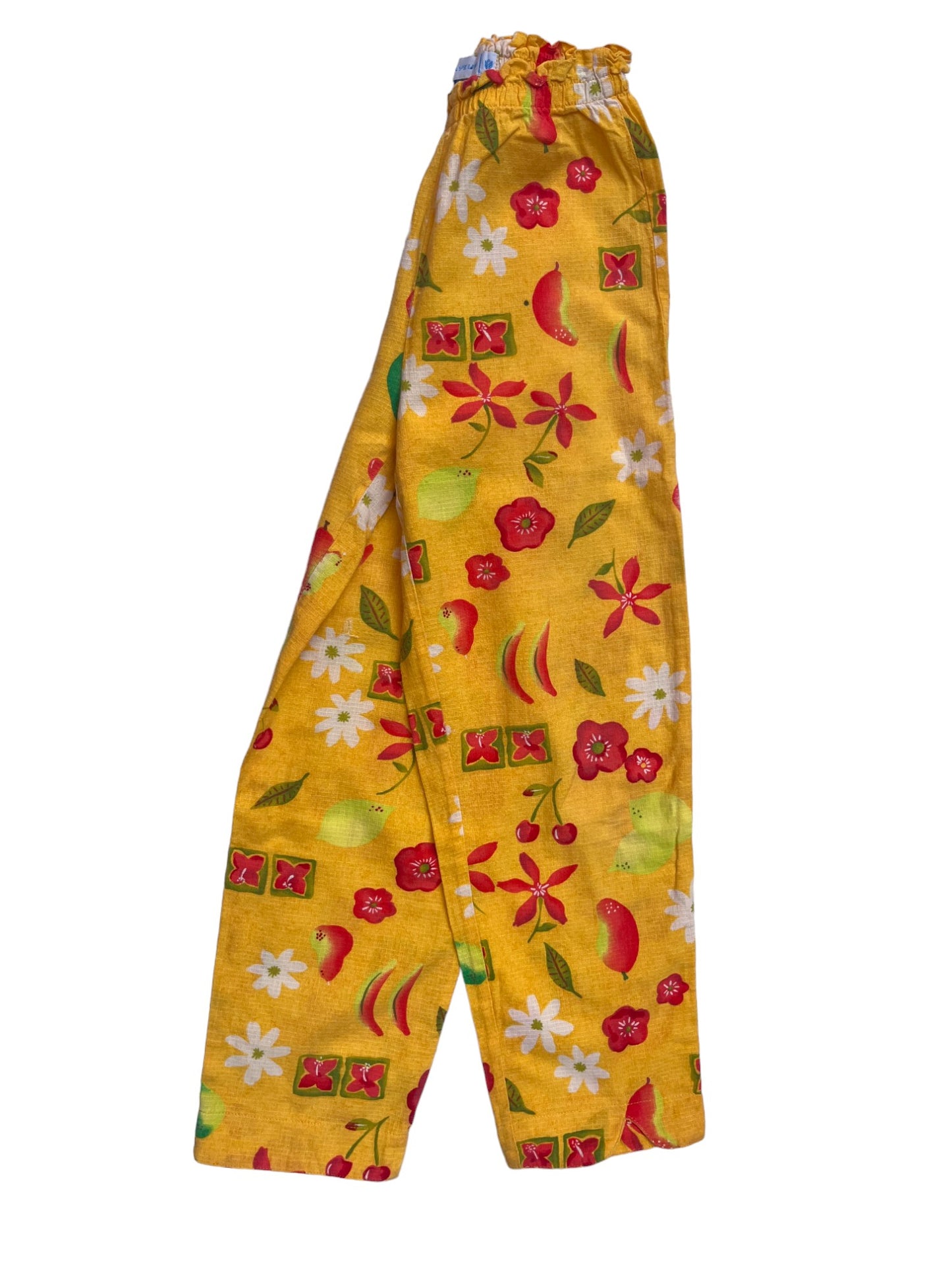 Pantalon en coton fruits et fleurs - 8 ans