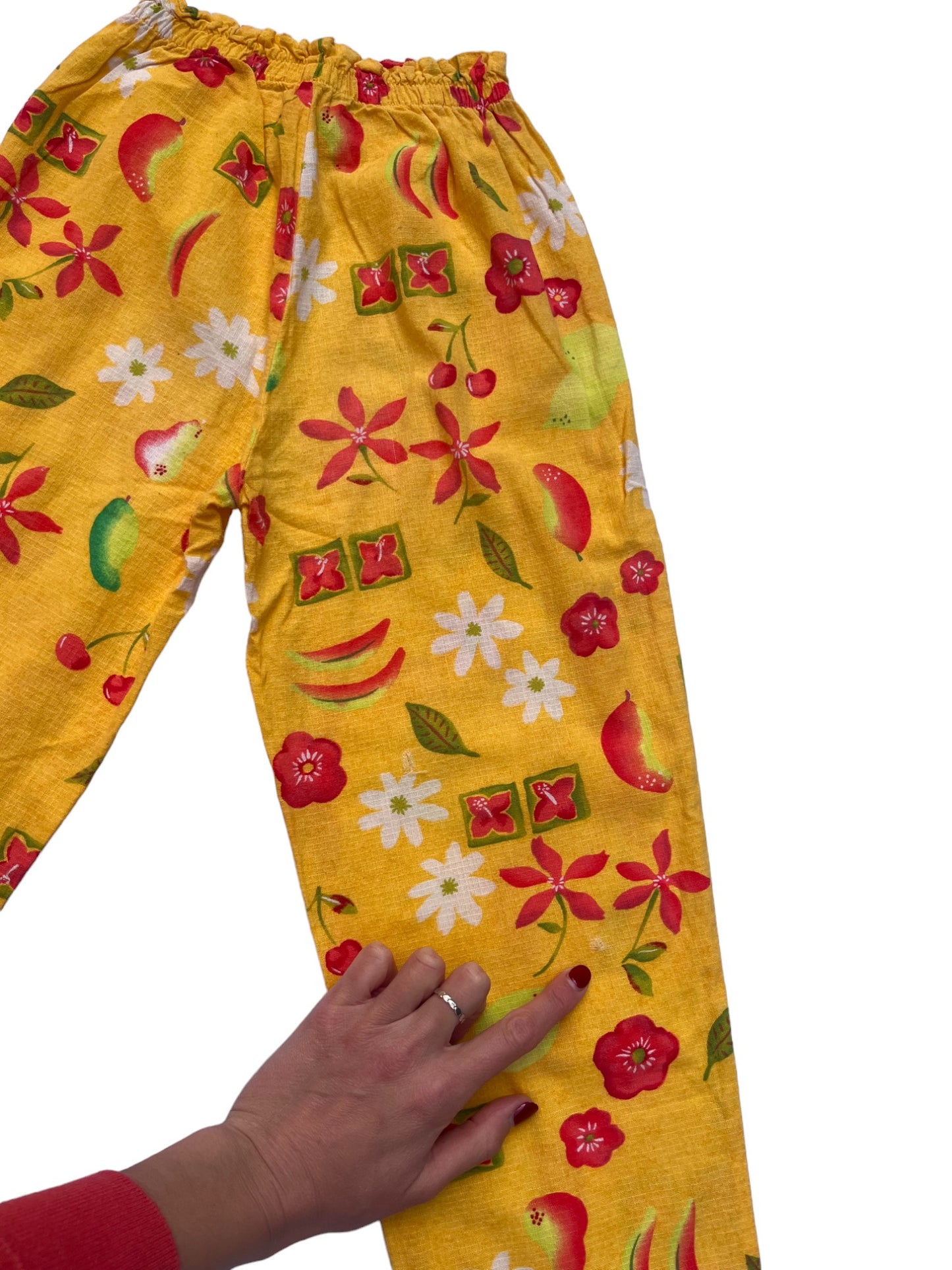 Pantalon en coton fruits et fleurs - 8 ans