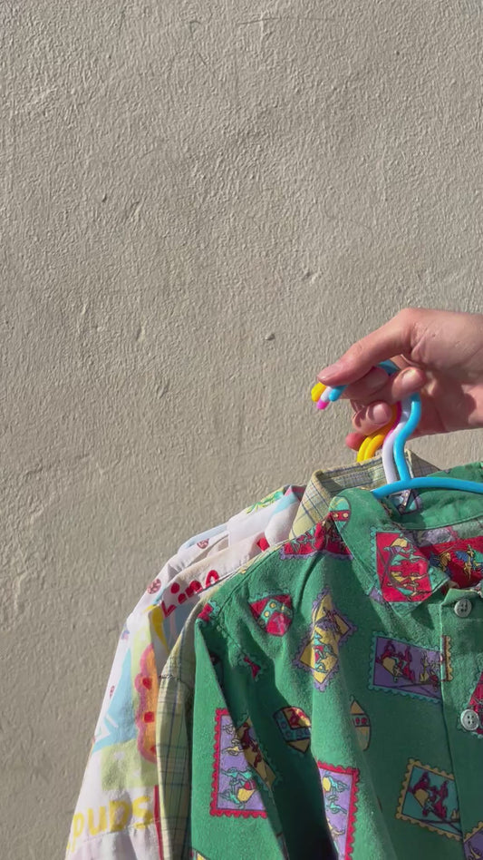 Chemise vintage verte - 3/4 ans